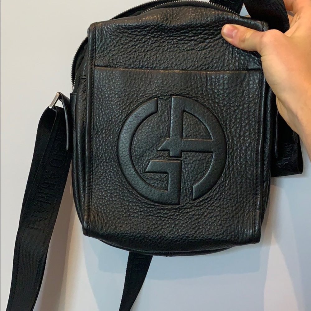 HOST PICK Giorgio Armani Leather Crossbody Bag